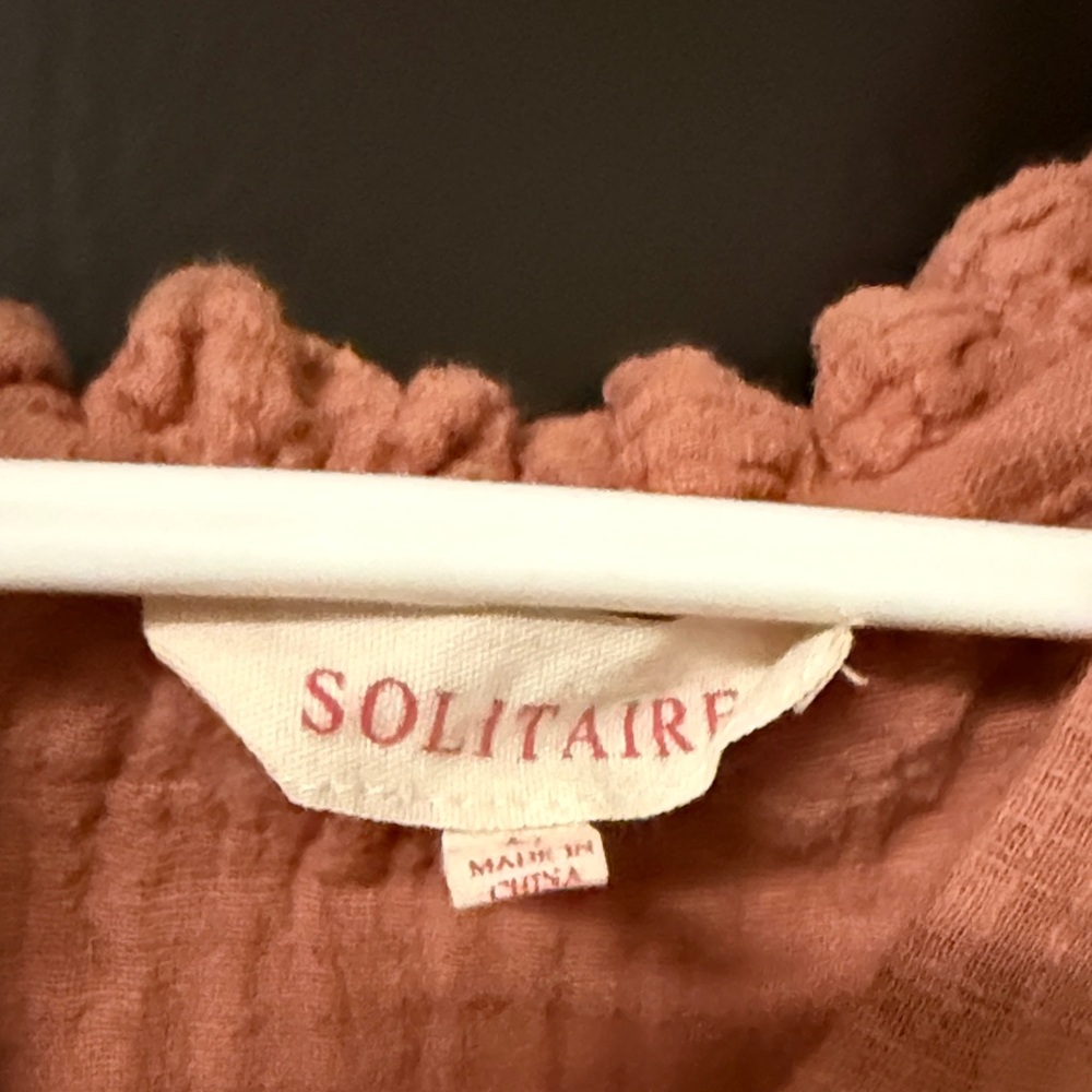 Solitaire Rust Embroidered Blouse - Picture 2 of 4